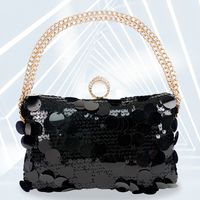 Women's Plastic Bead Material Solid Color Basic Square Lock Clasp Evening Bag sku image 6