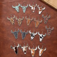 1 Pair Simple Style Cattle Alloy Drop Earrings main image 1