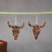 1 Pair Simple Style Cattle Alloy Drop Earrings main image 4