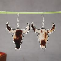 1 Pair Simple Style Cattle Alloy Drop Earrings main image 6