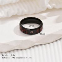 Modern Style Color Block 304 Stainless Steel Plating Inlay Zircon Men's Rings main image 2