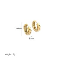 1 Pair Simple Style U Shape Round Plating Inlay Stainless Steel Pearl Zircon 18K Gold Plated Earrings sku image 2
