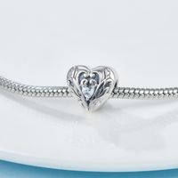 Vintage Style Simple Style Heart Shape Sterling Silver Handmade Plating Inlay Zircon Rhodium Plated Jewelry Accessories main image 1