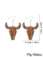 1 Pair Simple Style Cattle Alloy Drop Earrings sku image 1