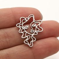 1 Pair Japanese Style French Style Sweet Human Face Stainless Steel Polishing Plating Jewelry Accessories main image 3