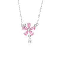 Style Ig Sucré Fleur Argent Sterling Polissage Placage Incruster Zircon Pendentif sku image 1