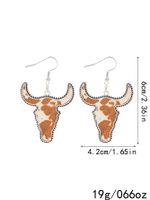 1 Pair Simple Style Cattle Alloy Drop Earrings sku image 3