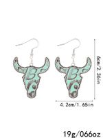 1 Pair Simple Style Cattle Alloy Drop Earrings sku image 5