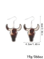 1 Pair Simple Style Cattle Alloy Drop Earrings sku image 6