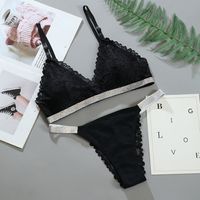 Couleur Unie Soutien-gorge Sans Fil Sexy Soutien-gorge Et Culotte Ensemble sku image 9