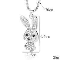 Cute Animal Artificial Diamond Alloy Titanium Steel Wholesale Pendant Necklace sku image 1