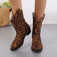 Women's Casual Leopard Round Toe Martin Boots main image 5