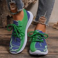 Women's Casual Printing Color Block Round Toe Sports Shoes main image 5