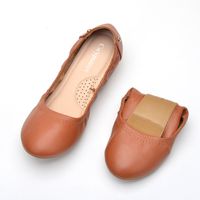 Women's Elegant Solid Color Round Toe Flats sku image 11