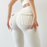 Basic Classic Style Solid Color Nylon Active Bottoms Leggings main image 10