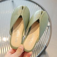 Girl's Basic Solid Color Round Toe Home Slippers main image 4