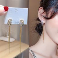 1 Pair Fashion Letter Square Heart Shape Inlay Imitation Pearl Alloy Artificial Gemstones Earrings sku image 114