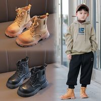 Kid's Sports Solid Color Round Toe Martin Boots main image 1