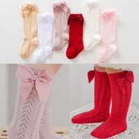 Women's Princess Cute Solid Color Cotton Mesh Crew Socks One Pair main image 5