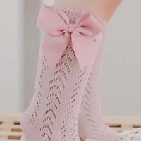 Women's Princess Cute Solid Color Cotton Mesh Crew Socks One Pair sku image 15