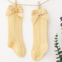 Women's Princess Cute Solid Color Cotton Mesh Crew Socks One Pair sku image 9