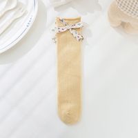 Women's Princess Cute Solid Color Nylon Cotton Mesh Crew Socks One Pair sku image 4