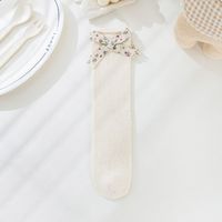 Women's Princess Cute Solid Color Nylon Cotton Mesh Crew Socks One Pair sku image 1