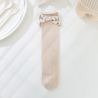 Women's Princess Cute Solid Color Nylon Cotton Mesh Crew Socks One Pair sku image 3