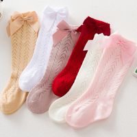 Women's Princess Cute Solid Color Cotton Mesh Crew Socks One Pair main image 2