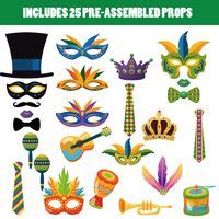 Mardi Gras Funny Mask Paper Party Festival Decorative Props main image 2