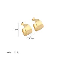 1 Pair IG Style Simple Style C Shape Flower Plating Inlay Stainless Steel Pearl Zircon 18K Gold Plated Drop Earrings Ear Studs sku image 3
