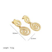 1 Pair IG Style Simple Style C Shape Flower Plating Inlay Stainless Steel Pearl Zircon 18K Gold Plated Drop Earrings Ear Studs sku image 5