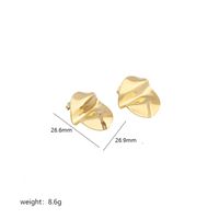 1 Pair IG Style Simple Style C Shape Flower Plating Inlay Stainless Steel Pearl Zircon 18K Gold Plated Drop Earrings Ear Studs sku image 1
