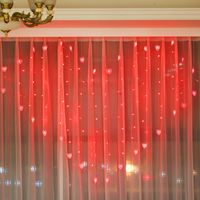 Valentine's Day Romantic Heart Shape Plastic Date String Lights sku image 7