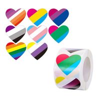 Heart Shape Holiday Valentine's Day Copper Plate Sticker Classic Style Washi Tape main image 5