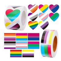 Heart Shape Holiday Valentine's Day Copper Plate Sticker Classic Style Washi Tape main image 3