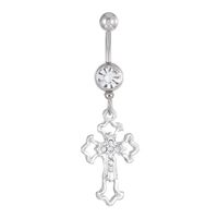 Sexy Spider Butterfly Stainless Steel Inlay Zircon Belly Ring sku image 2