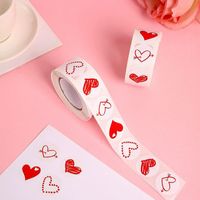 Heart Shape Holiday Festival Valentine's Day Copper Plate Sticker Simple Style Classic Style Washi Tape main image 1