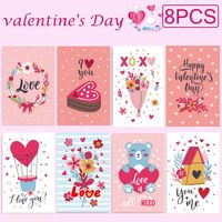 Valentine's Day Simple Style Classic Style Color Block Heart Shape Paper Holiday Daily Card sku image 1