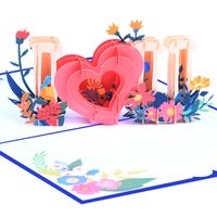 Valentine's Day Sweet Heart Shape Paper Wedding Festival Card main image 5