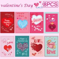 Valentine's Day Simple Style Classic Style Color Block Heart Shape Paper Holiday Daily Card main image 1