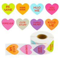 Letter Heart Shape Holiday Daily Valentine's Day Copper Plate Sticker Simple Style Classic Style Washi Tape main image 1