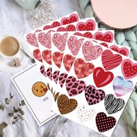 Heart Shape Holiday Valentine's Day Copper Plate Sticker Simple Style Classic Style Washi Tape main image 1