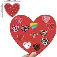 Heart Shape Holiday Valentine's Day Copper Plate Sticker Simple Style Classic Style Washi Tape main image 4