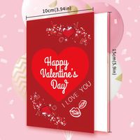 Valentine's Day Simple Style Classic Style Color Block Heart Shape Paper Holiday Daily Card main image 3