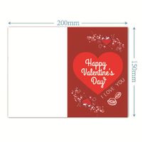 Valentine's Day Simple Style Classic Style Color Block Heart Shape Paper Holiday Daily Card main image 2