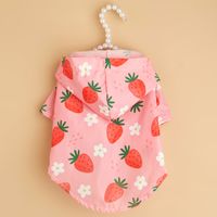 Cute Pastoral Polyester Strawberry Pet Clothing main image 3