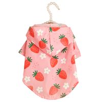Cute Pastoral Polyester Strawberry Pet Clothing sku image 1