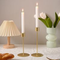 Simple Style Classic Style Solid Color Iron Candlestick Artificial Decorations main image 1