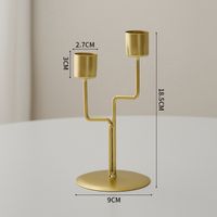 Simple Style Classic Style Solid Color Iron Candlestick Artificial Decorations sku image 11